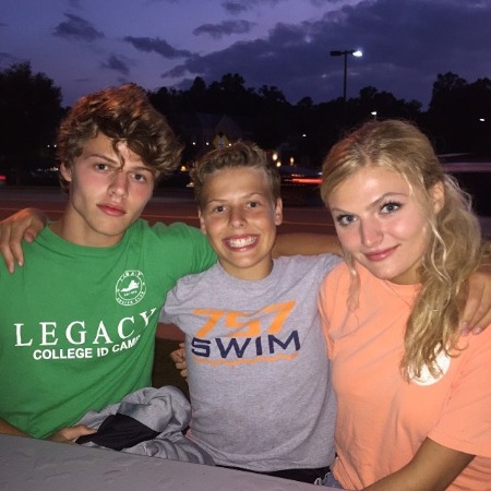Sam Dezz with his older sister Hannah Dezz and younger brother Joe Dezz.